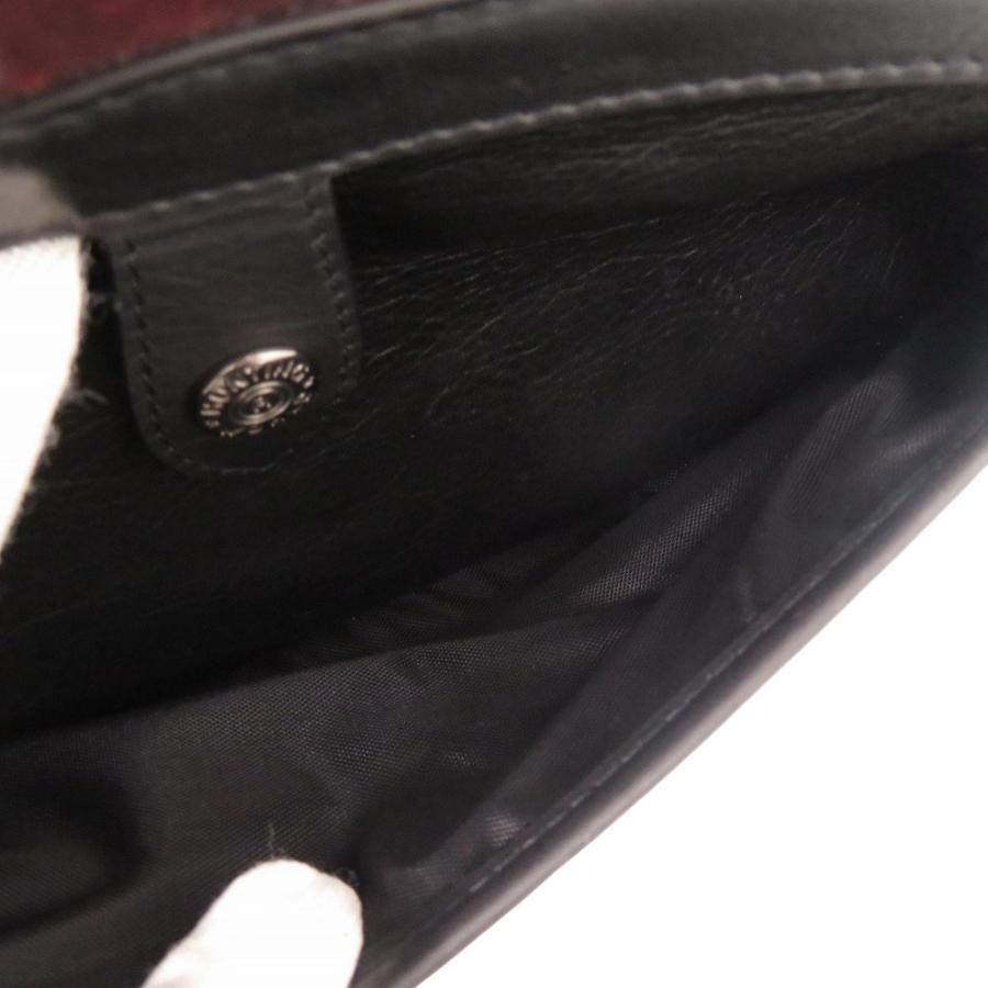 新品同様 ハンティングワールド レザー ブラック レッド ショルダー  