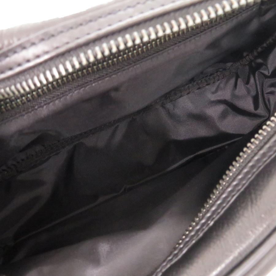 新品同様 ハンティングワールド レザー ブラック レッド ショルダー  