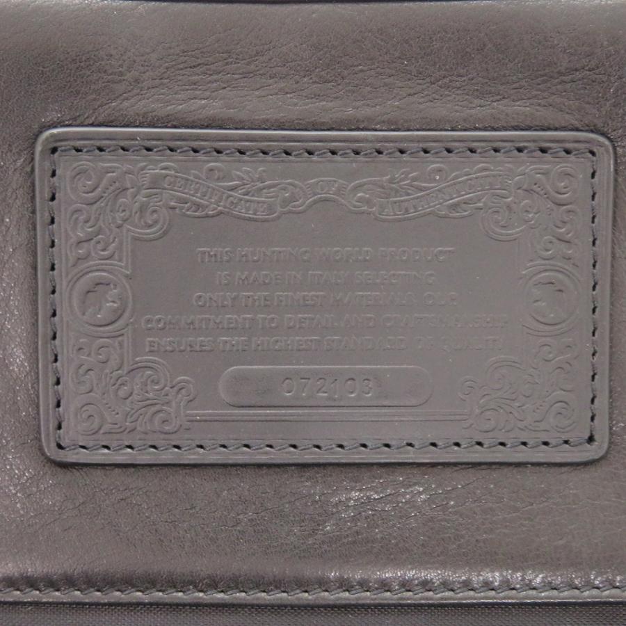 新品同様 ハンティングワールド レザー ブラック レッド ショルダー  