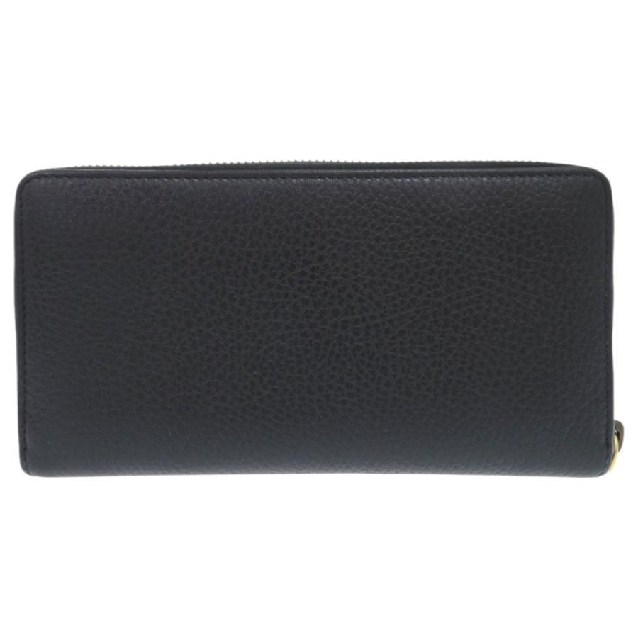 GUCCI（グッチ） 美品 GGマーモント リボン 524291 レザー ブラック 