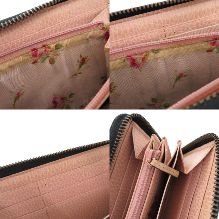 GUCCI（グッチ） 美品 GGマーモント リボン 524291 レザー ブラック 