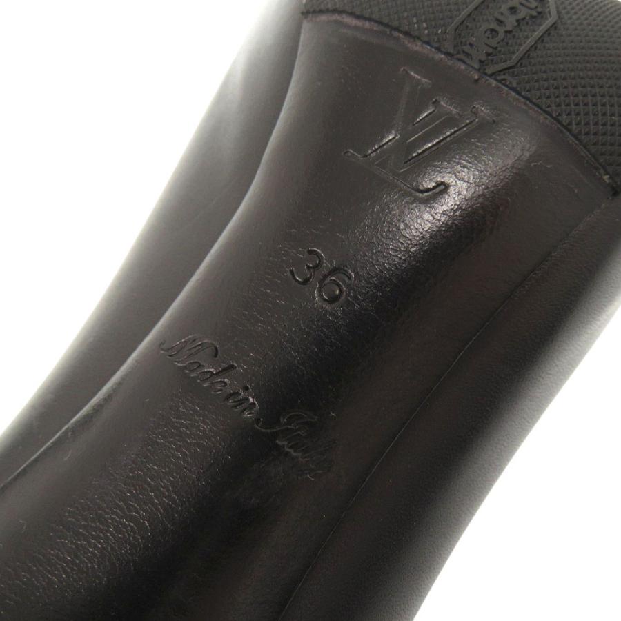 美品】ルイヴィトン オープントゥパンプス カナデ 黒 36.5 箱袋付