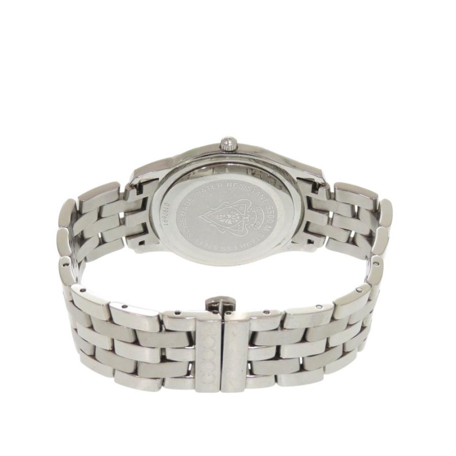 GUCCI 美品 グッチ Gクラス デイト 5500M SS シルバー クオーツ