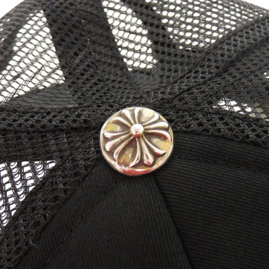 クロムハーツ トラッカーキャップ CHパッチクロスボール メッシュ ブラック CHROME HEARTS クロムハーツ（原本無） セメタリー クロスパッチ