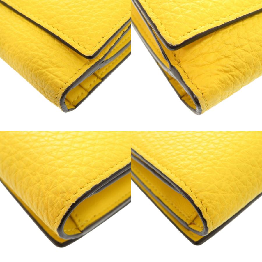 FENDI フェンディ ピーカブー 8M0437 レザー イエロー 長財布 二 FENDI フェンディ ピーカブー 8M0437 レザー イエロー 長財布 二