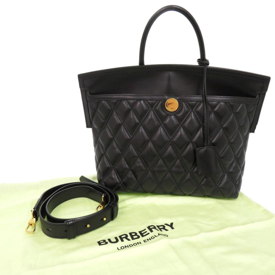 BURBERRY（バーバリー） レザー ブラック 2WAY ハンドバッグ