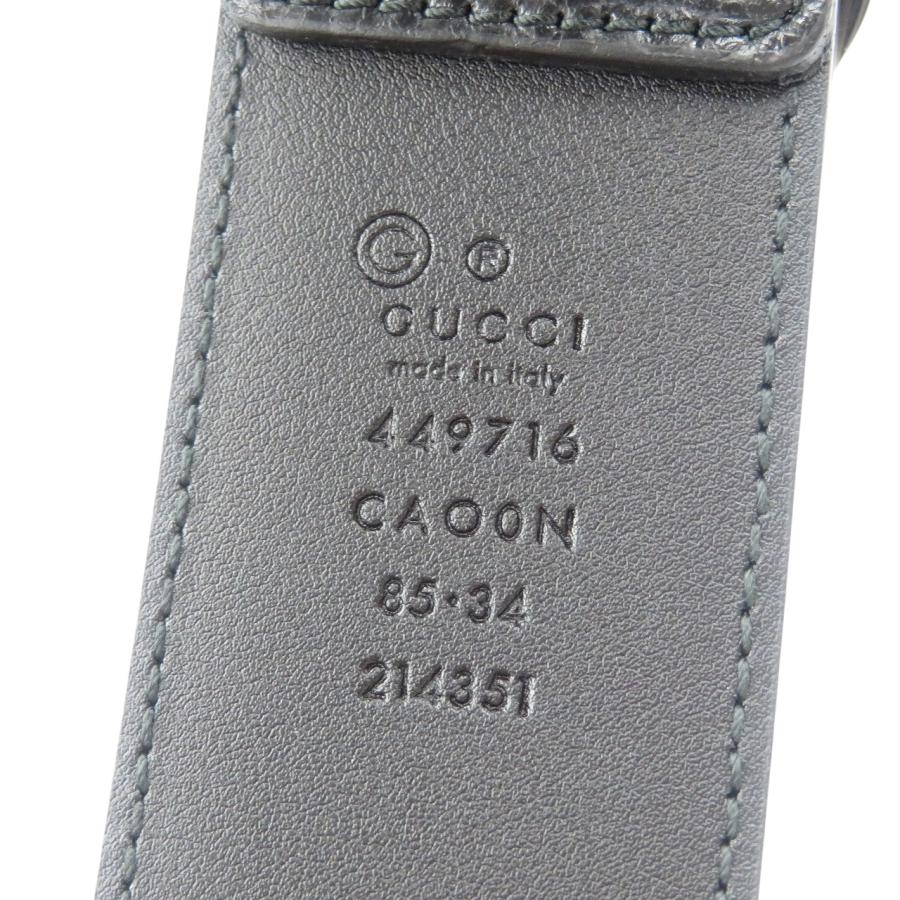 GUCCI（グッチ） 未使用 449716 アウトレット品 85/34 レザー シルバー