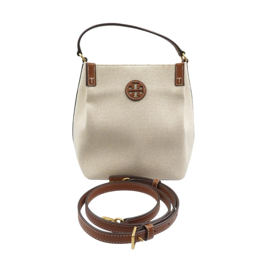 TORY BURCH（トリーバーチ） 新品同様 キャンバス レザー ゴールド金具