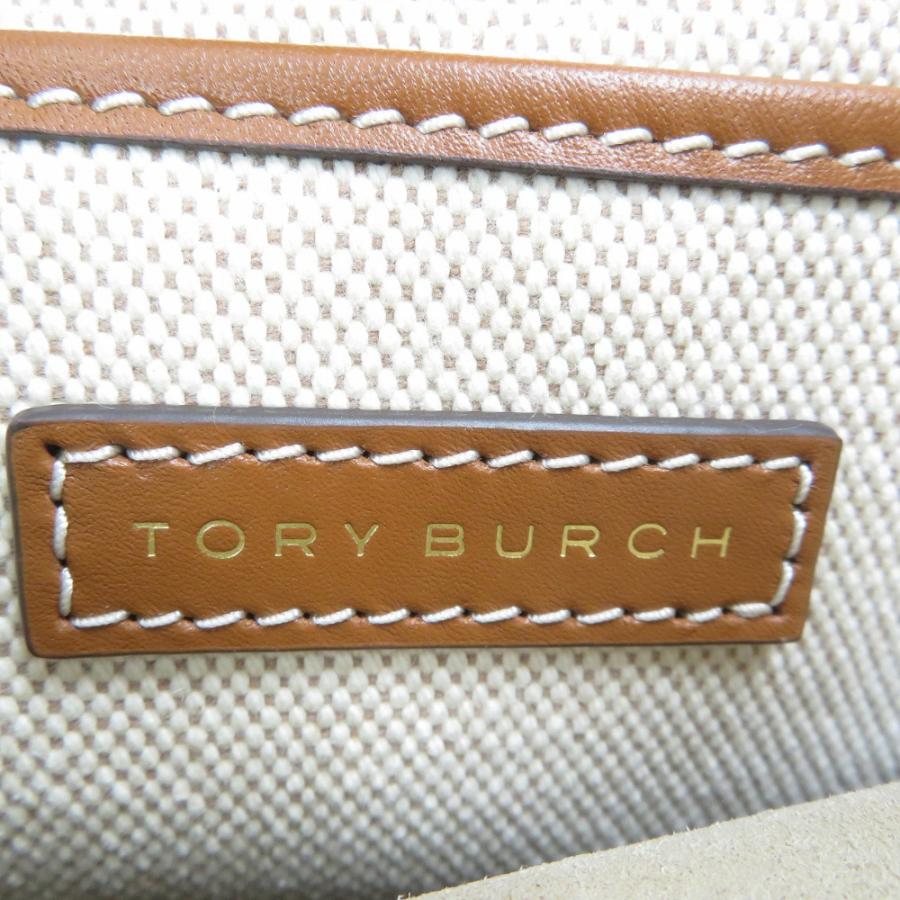 TORY BURCH（トリーバーチ） 新品同様 キャンバス レザー ゴールド金具