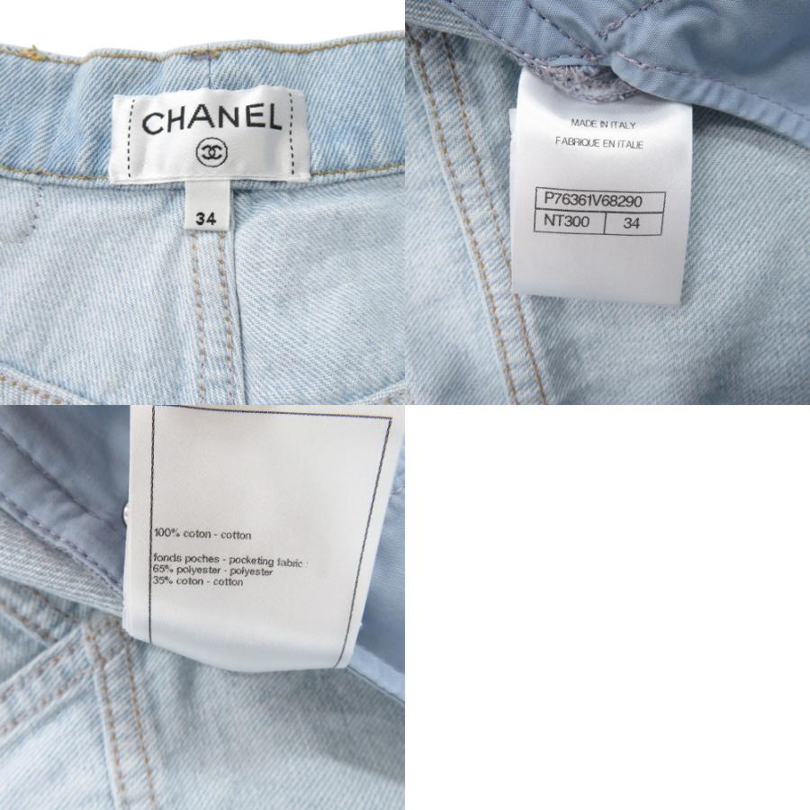 CHANEL（シャネル） 新品同様 ワイドデニム ココボタン グラデーション