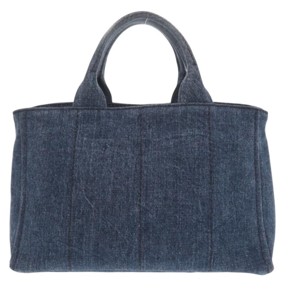 PRADA 美品 プラダ カナパ デニム ブルー 2WAY トートバッグ
