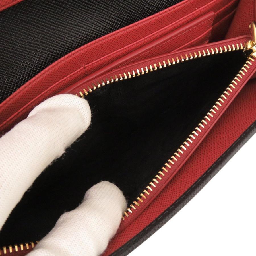PRADA（プラダ） 美品 サフィアーノ レザー ブラック 長財布 二つ折り
