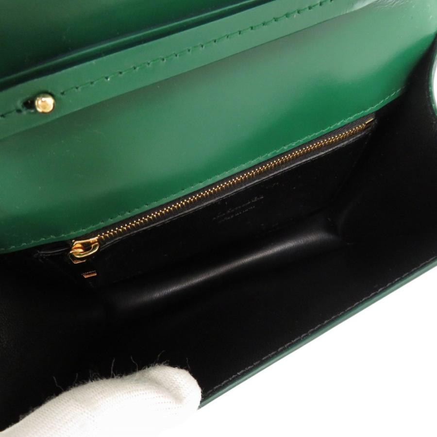 新品同様 ジルサンダー タオ レザー グリーン ショルダーバッグ 0312 JIL SANDER_7