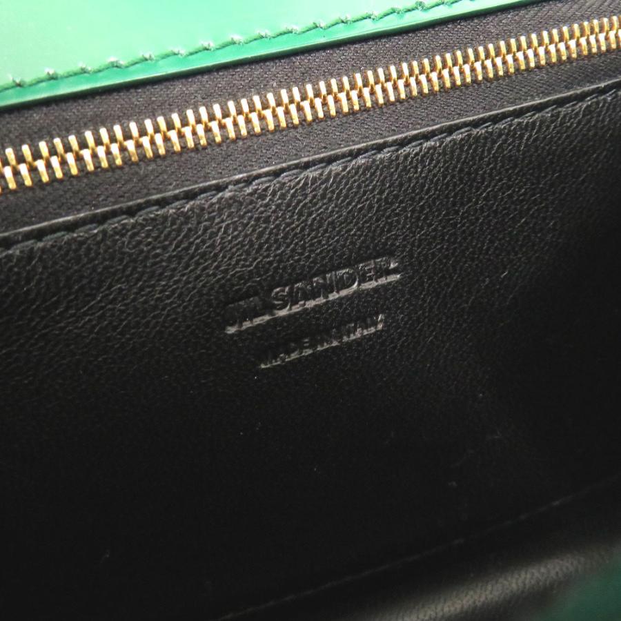新品同様 ジルサンダー タオ レザー グリーン ショルダーバッグ 0312 JIL SANDER_8