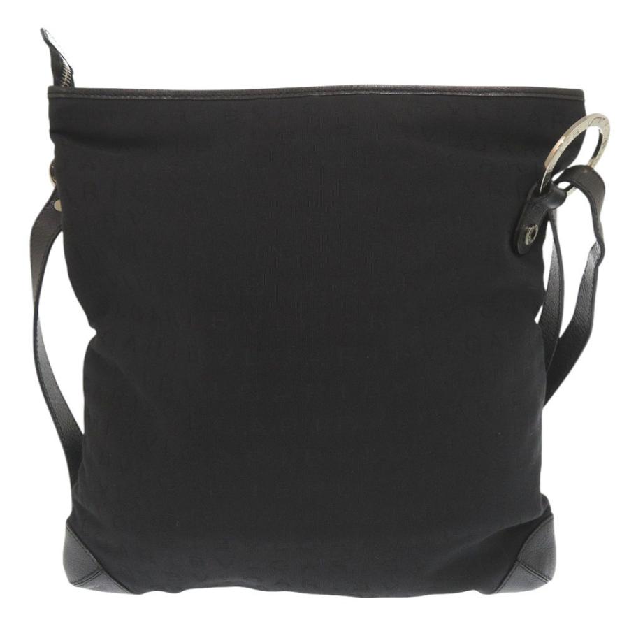 BVLGARI（ブルガリ） ロゴマニア キャンバス レザー ブラック