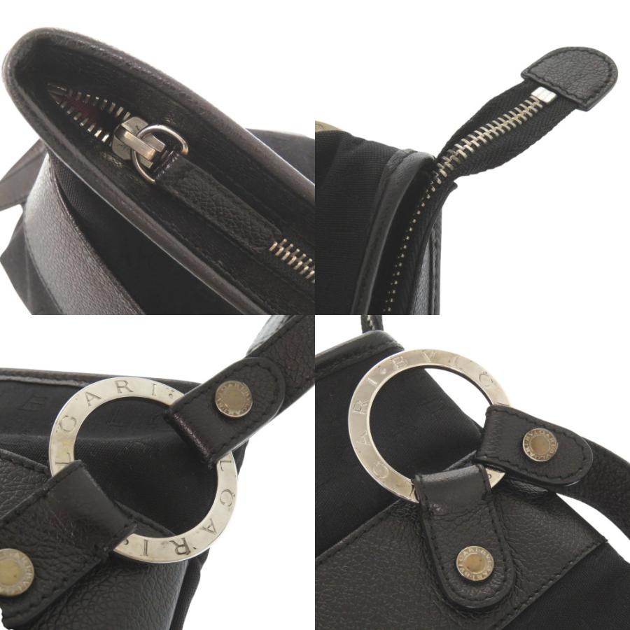 BVLGARI（ブルガリ） ロゴマニア キャンバス レザー ブラック