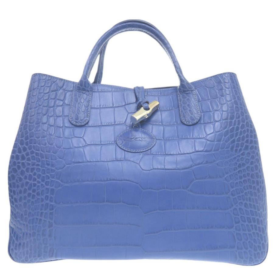LONGCHAMP（ロンシャン） 美品 ロゾ トートバッグ クロコ調 クロコ型