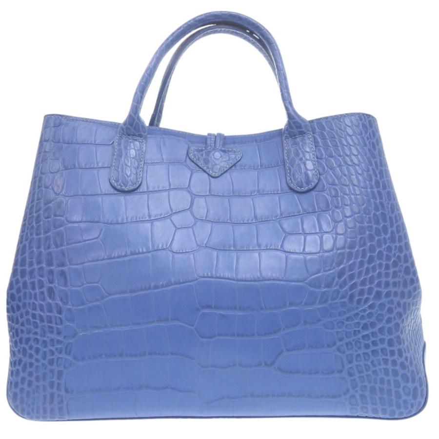 LONGCHAMP（ロンシャン） 美品 ロゾ トートバッグ クロコ調 クロコ型