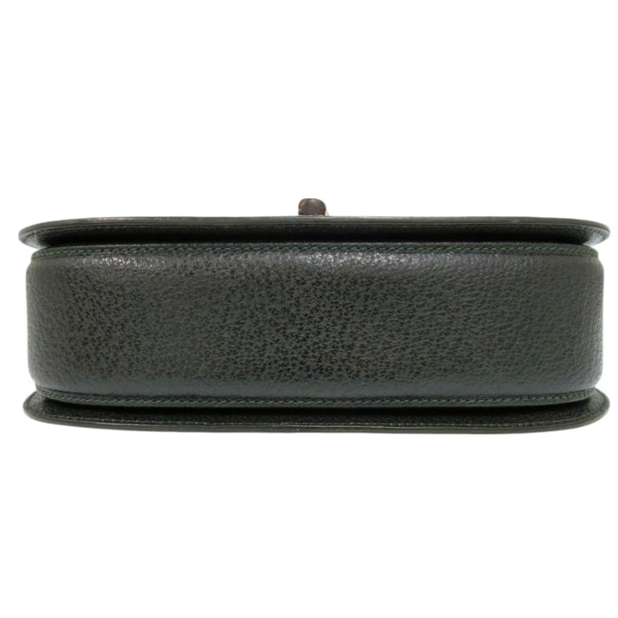 美品 グッチ バンブー 000 29 0633 レザー グリーン 2wayハンドバッグ 緑 0884 GUCCI