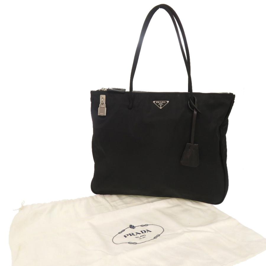 PRADA（プラダ） 美品 トライアングルロゴ ナイロン ブラック トート