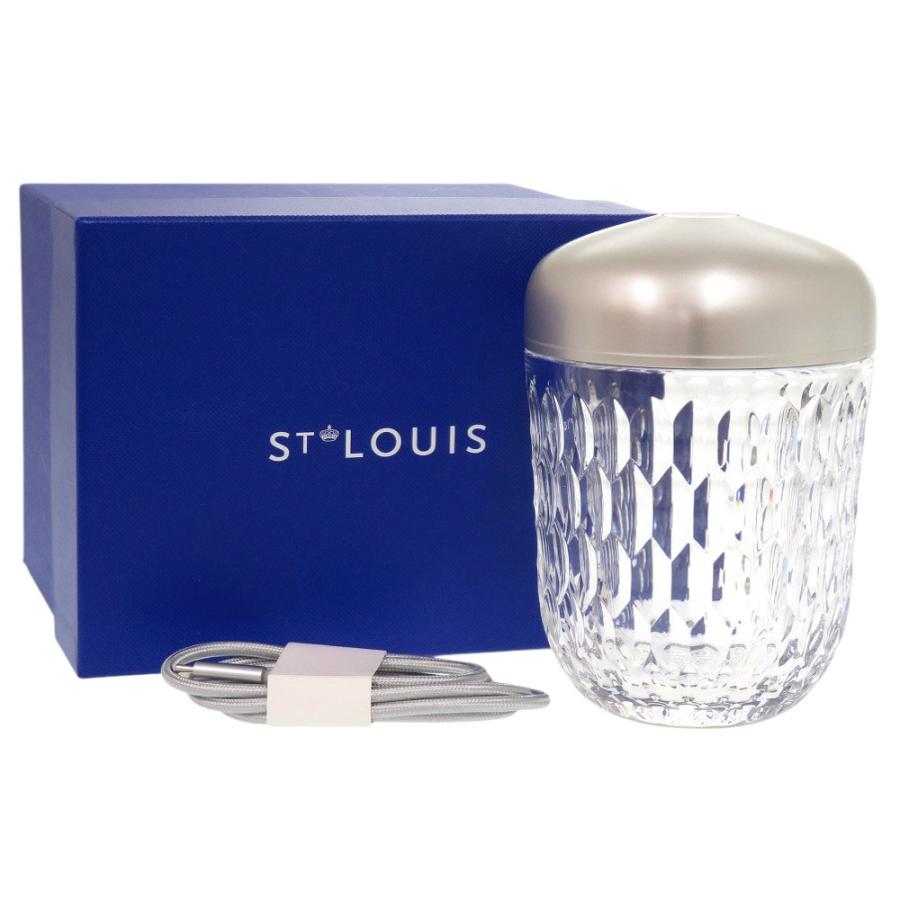 未使用 サンルイ ミニポータブルランプ フォリア ガラス アルミ