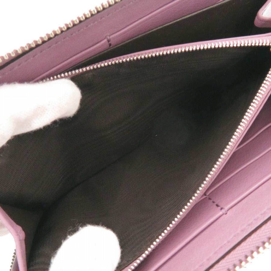 GUCCI（グッチ） ラウンドファスナー 374850 マットクロコ パープル 長