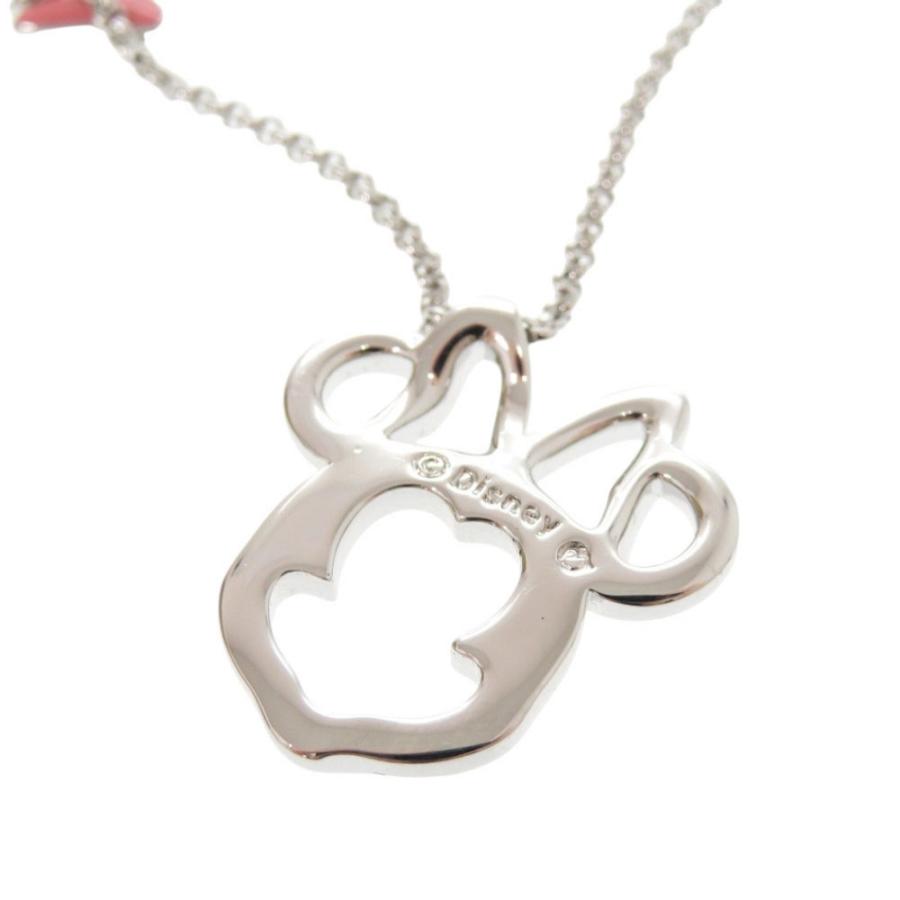 新品同様 スワロフスキー × ディズニー Minnie Mouse Pave メタル ラインストーン シルバー ピンク ネックレス ペンダント 1518 SWAROVSKI