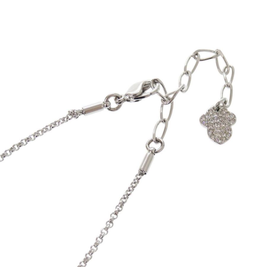 新品同様 スワロフスキー × ディズニー Minnie Mouse Pave メタル ラインストーン シルバー ピンク ネックレス ペンダント 1518 SWAROVSKI