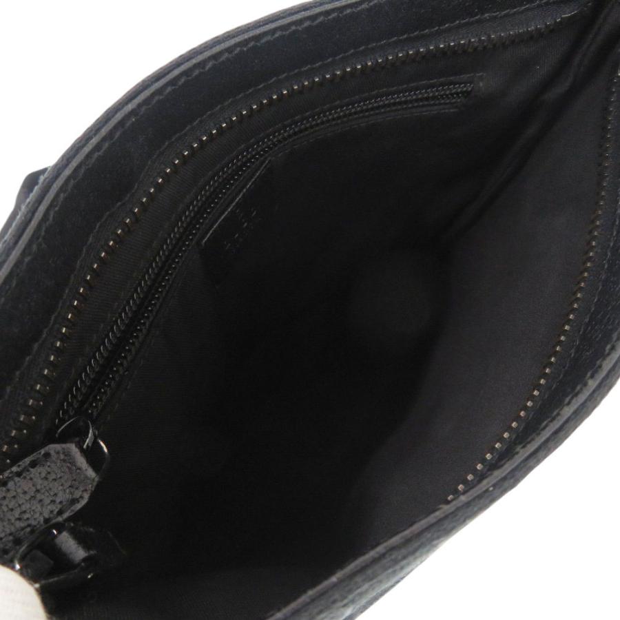 GUCCI 美品 グッチ 122793 GGキャンバス レザー ブラック