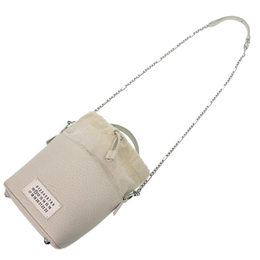 新品同様 メゾン マルジェラ 5AC S61WG0035 レザー キャンバス ライト  