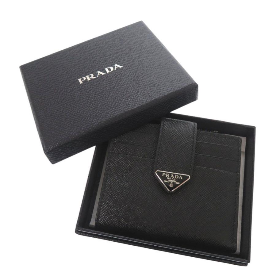 美品　プラダ　二つ折り財布　サフィアーノレザー　トライアングル　2MC066 黒 楽天市場】プラダ PRADA 財布 二つ折り財布 1MV204 QHH ネロ