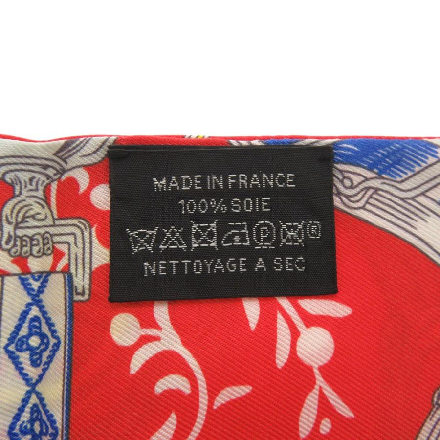 美品 エルメス ツイリー ETRIERS REMIX 鎧 リミックス シルク レッド