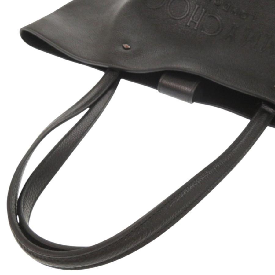 新品同様 ジミーチュウ マーリ レザー ブラック トートバッグ 黒 0323