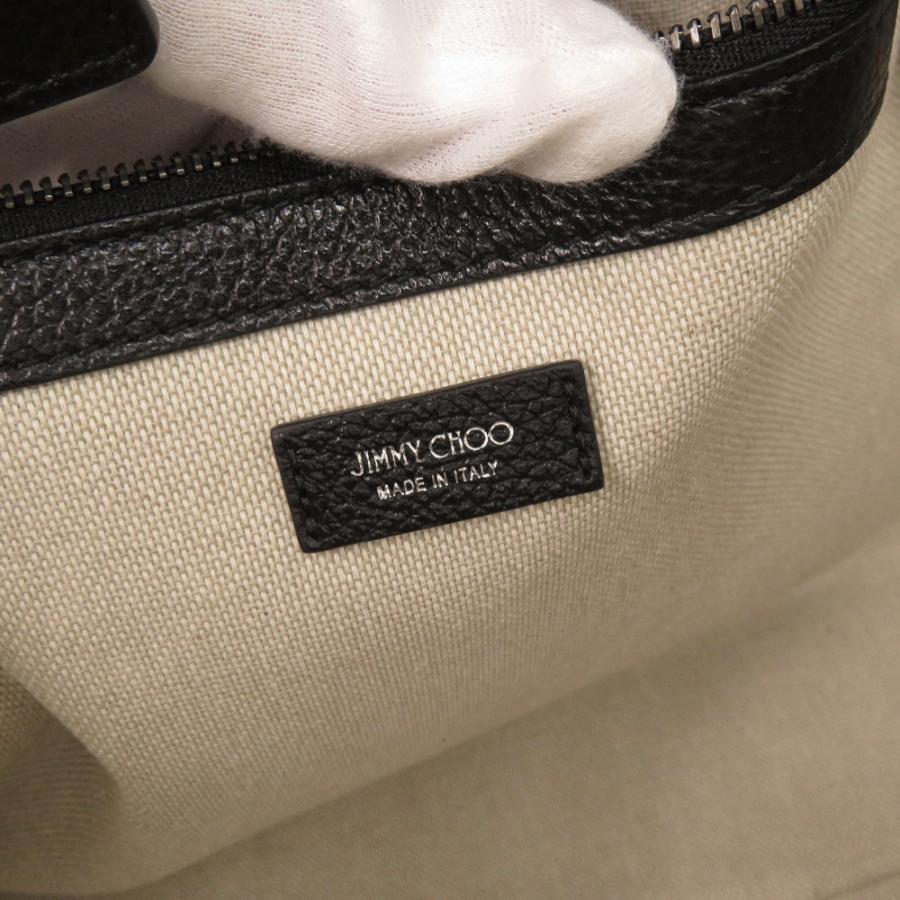 新品同様 ジミーチュウ マーリ レザー ブラック トートバッグ 黒 0323