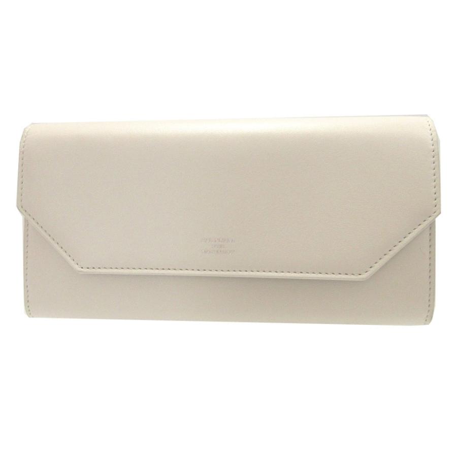 新品同様 バレンシアガ ENVELOPE 736732 レザー ホワイト 白 2つ折り長  