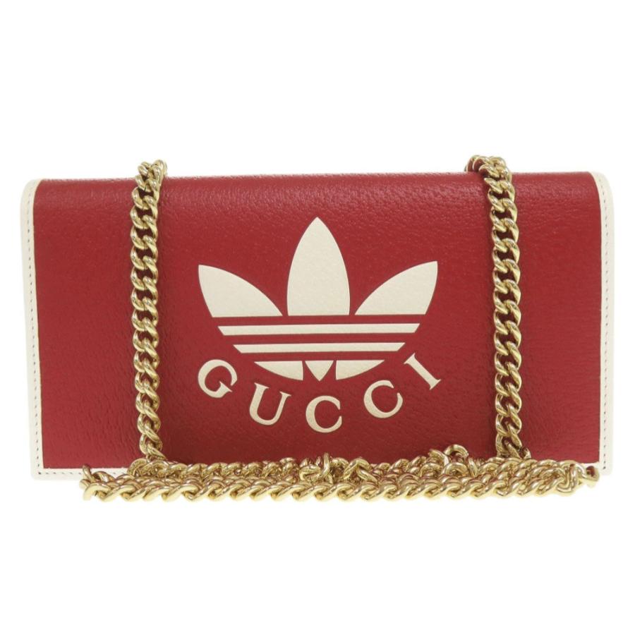 GUCCI（グッチ） 未使用品 × アディダス 621892 レザー レッド 
