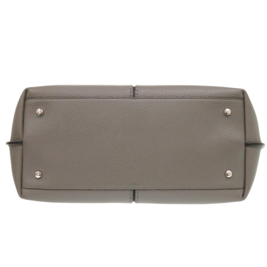 美品 トッズ ジョイ レザー グレージュ トートバッグ グレー ブラウン
