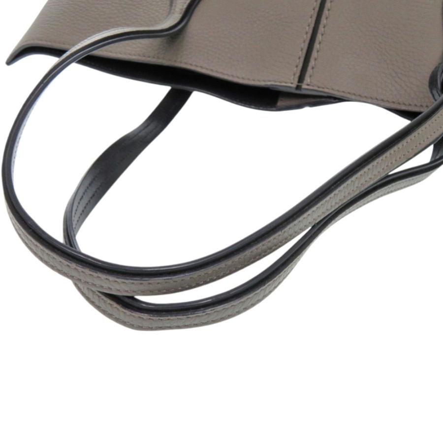 ✨大人気✨TOD’S トートバッグ ジョイ グレー ロゴ レザー 本革 美品 トッズ ジョイ レザー グレージュ トートバッグ グレー ブラウン