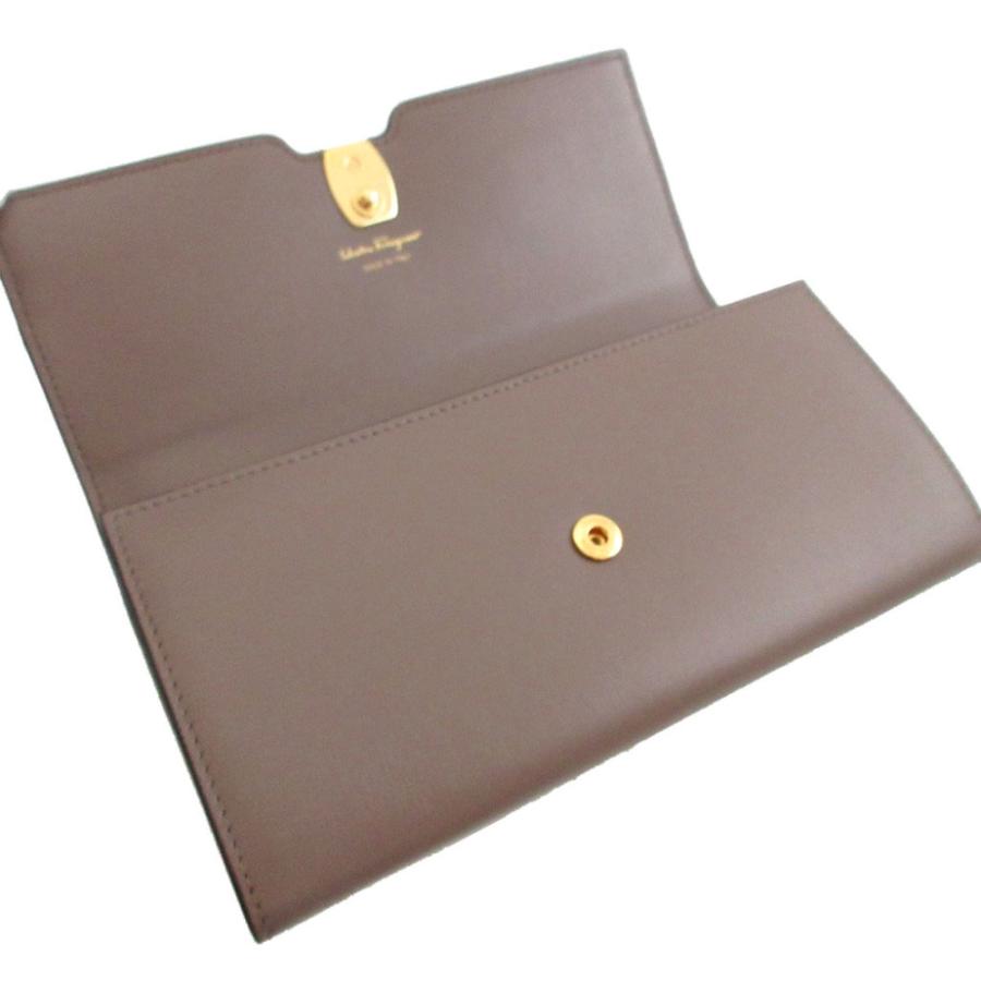 新品同様 サルヴァトーレフェラガモ ヴァラリボン レザー グレー 2