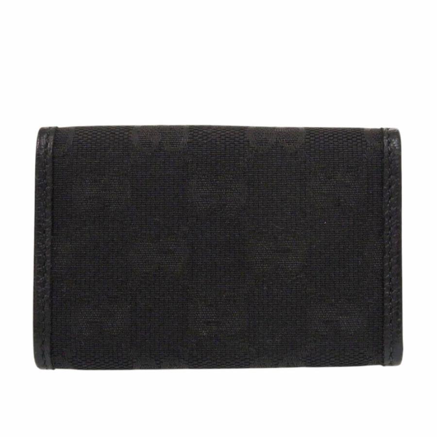 新品同様 グッチ 127048 6連 キーケース GGキャンバス レザー ブラック 黒 0601 GUCCI_1