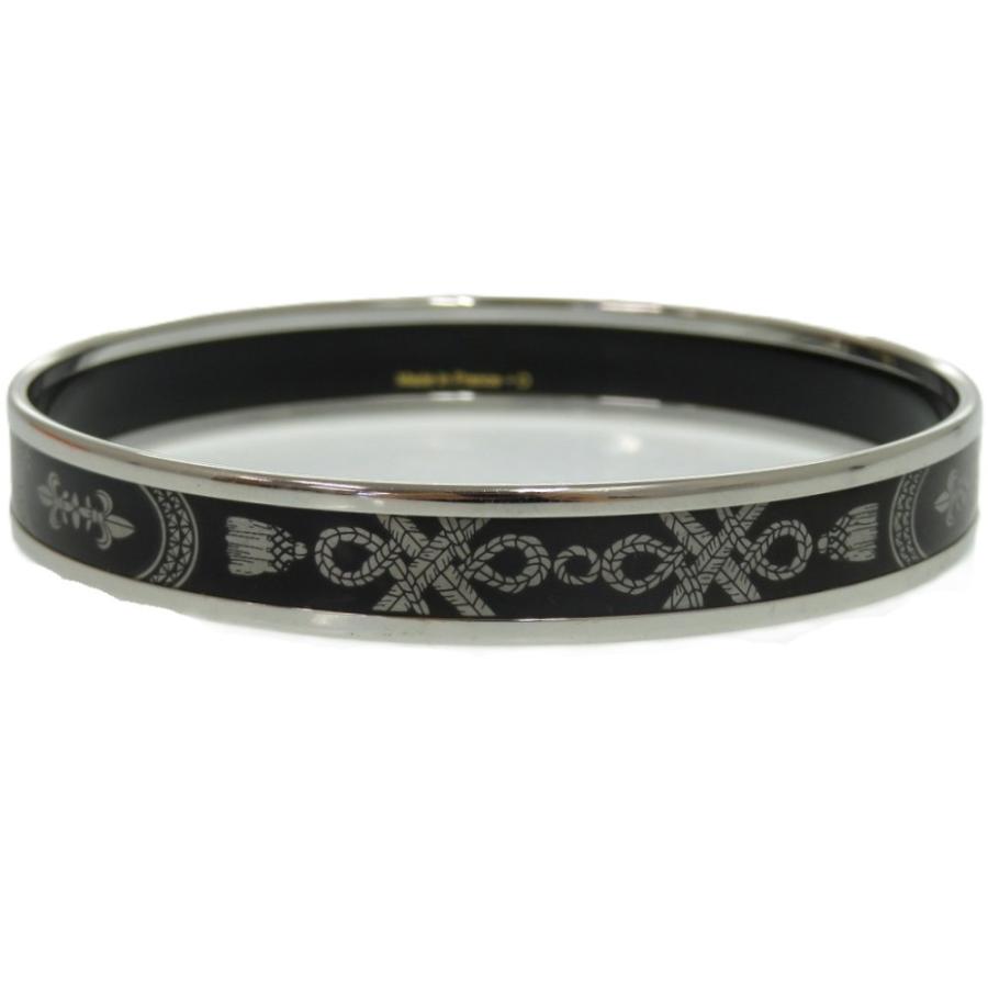 HERMES（エルメス） 美品 エマイユ メタル シルバー ブラック 0776 黒