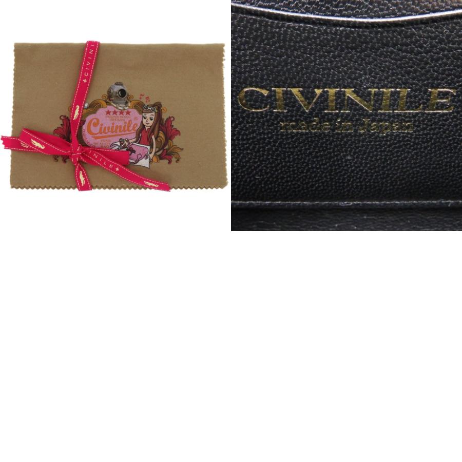 チビナイル ハーフムーン クロコダイル ピンク 1010 ハンドバッグ CIVINILE_9