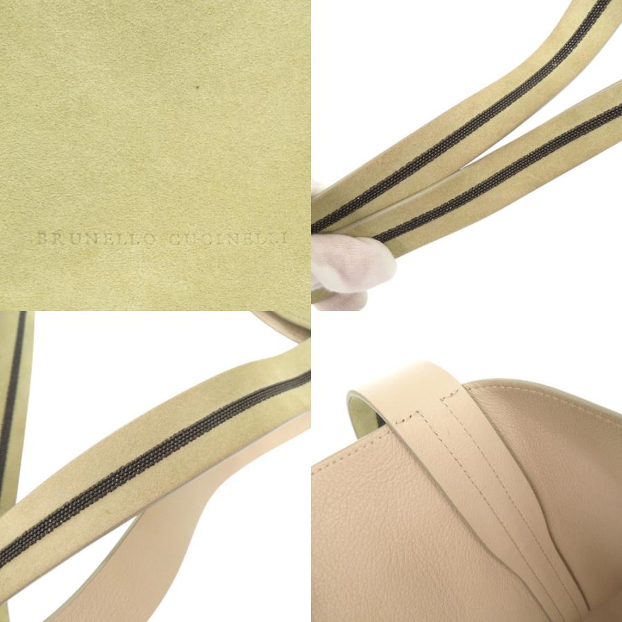 美品 ブルネロクチネリ スエード グリーン トートバッグ 緑 1340