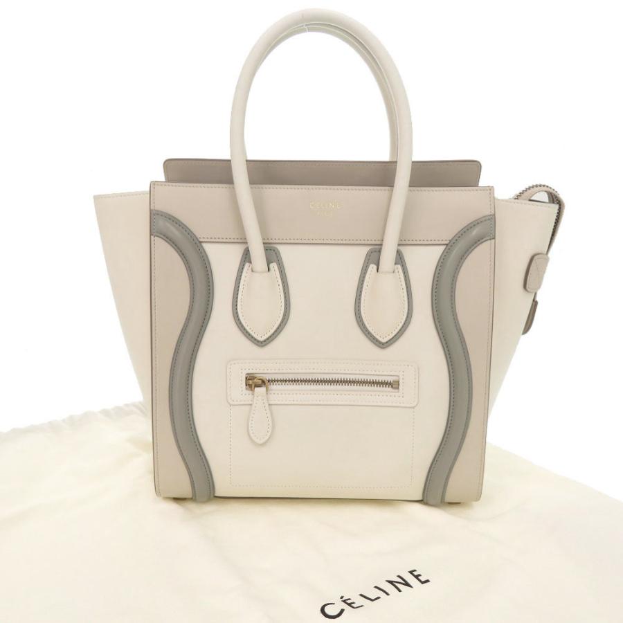 CELINE（セリーヌ） ラゲージ マイクロ レザー アイボリー ベージュ
