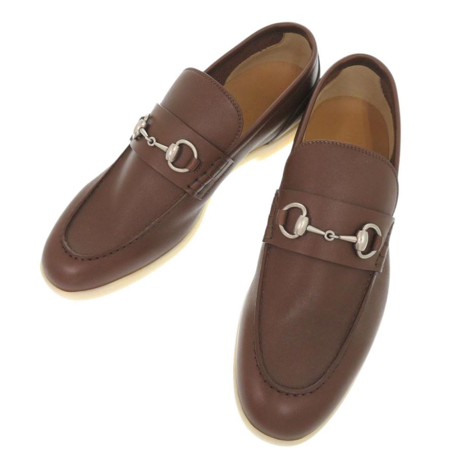 GUCCI グッチ レザー ローファー ビット シューズ 茶系 GUCCI（グッチ） 未使用品 ホースビット サイズ9 レザー ブラウン