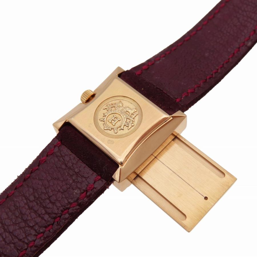未使用品 HERMES エルメス 純正 型押しクロコ 時計 レザーベルト ピンク HERMES（エルメス） 新品同様 グリザード パヴェダイヤ K18PG GL1.271