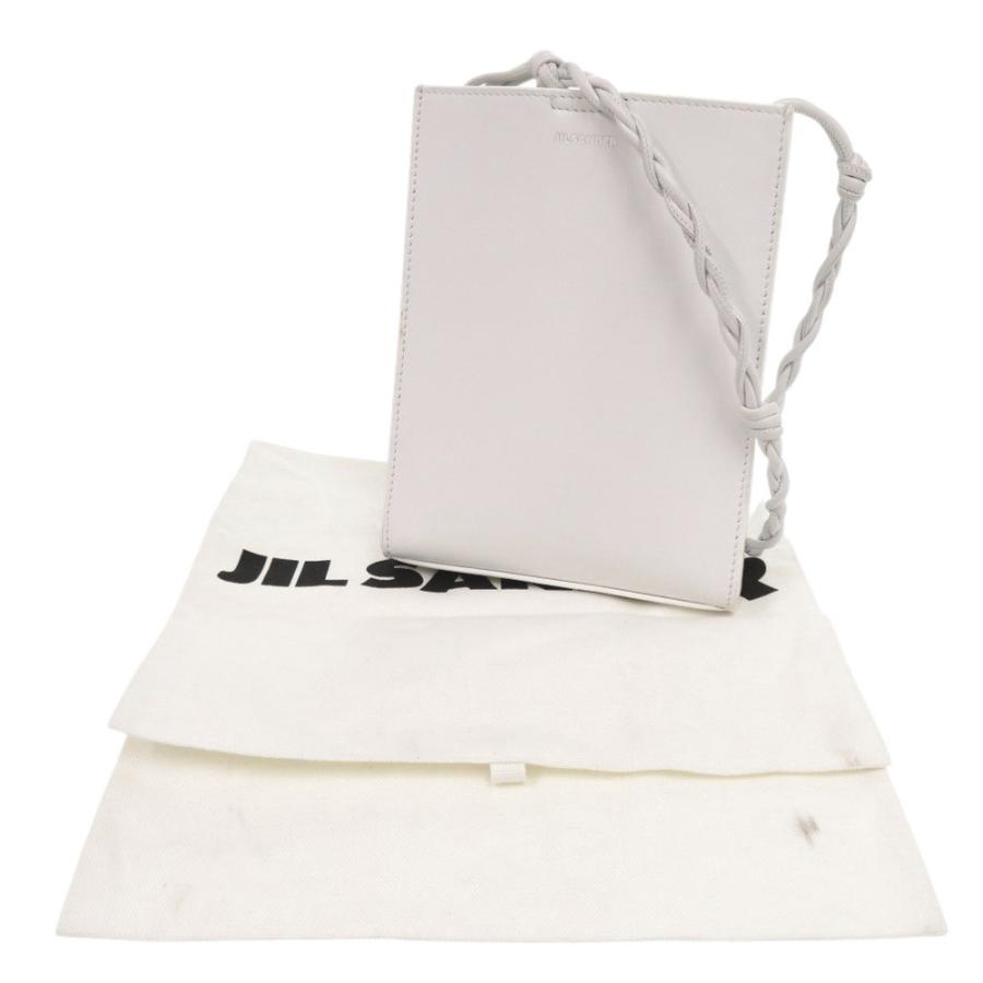 美品 ジルサンダー TANGLE SM タングル スモール JSPQ850173 レザー ホワイト ショルダーバッグ 白 0019 JIL SANDER_1
