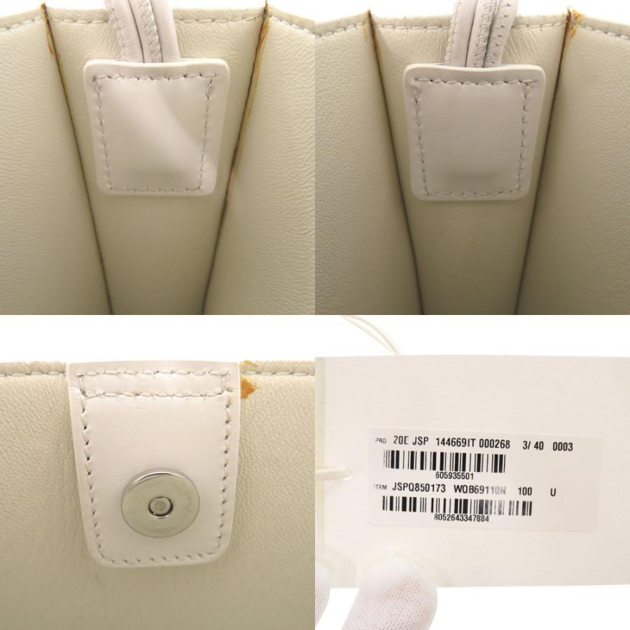 美品 ジルサンダー TANGLE SM タングル スモール JSPQ850173 レザー ホワイト ショルダーバッグ 白 0019 JIL SANDER_7