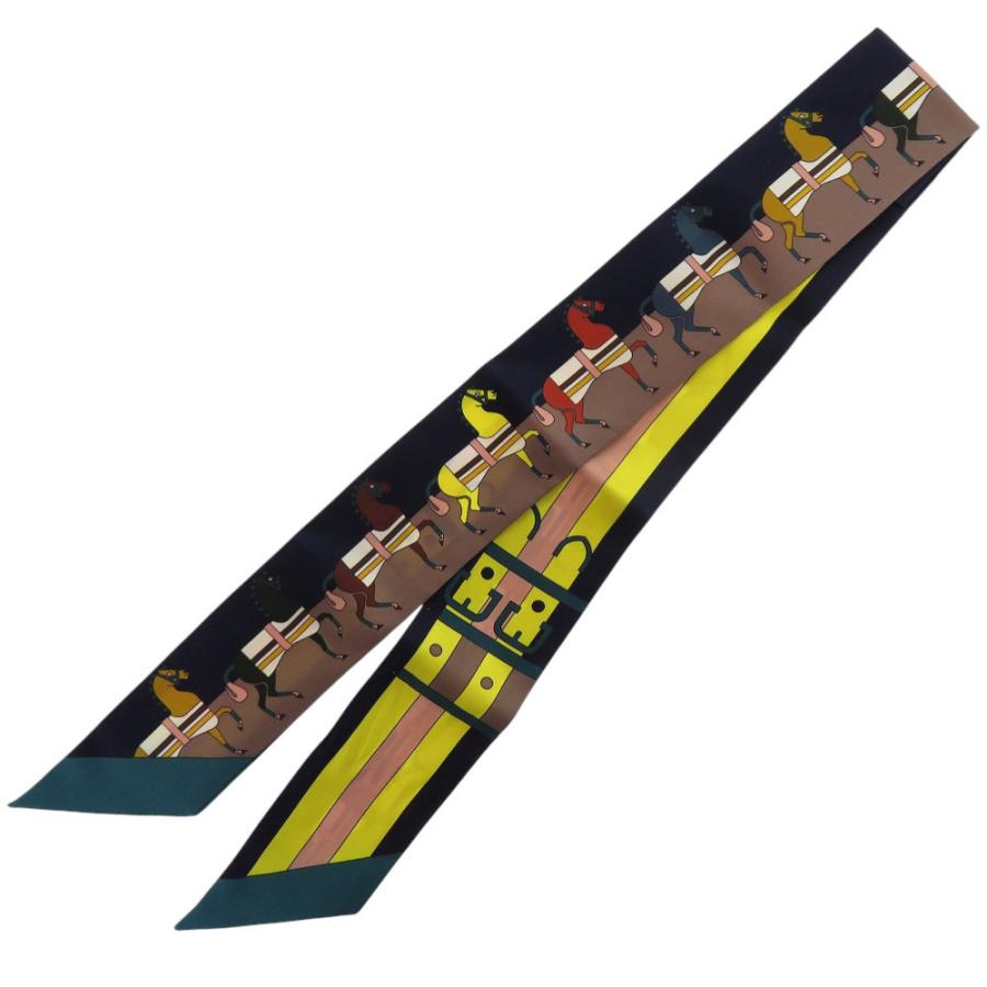 HERMES（エルメス） 美品 ツイリー ロカバール Rocabar 馬柄 スカーフ