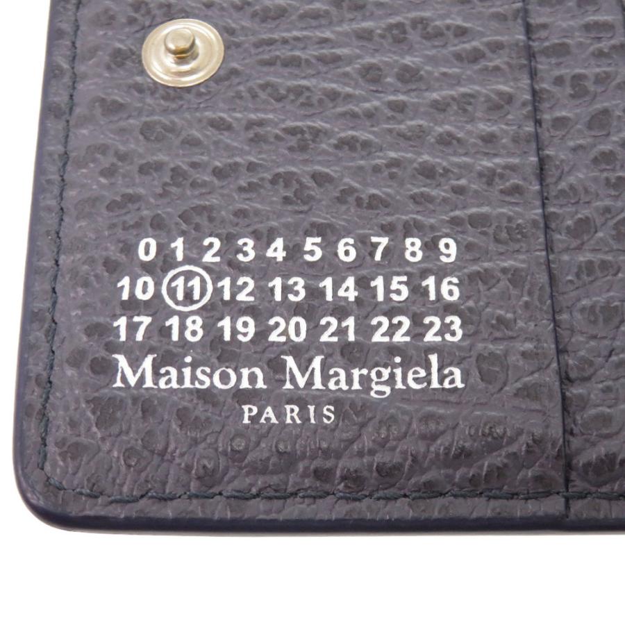 新品同様 メゾン マルジェラ 4ステッチ 二つ折り ウォレット レザー